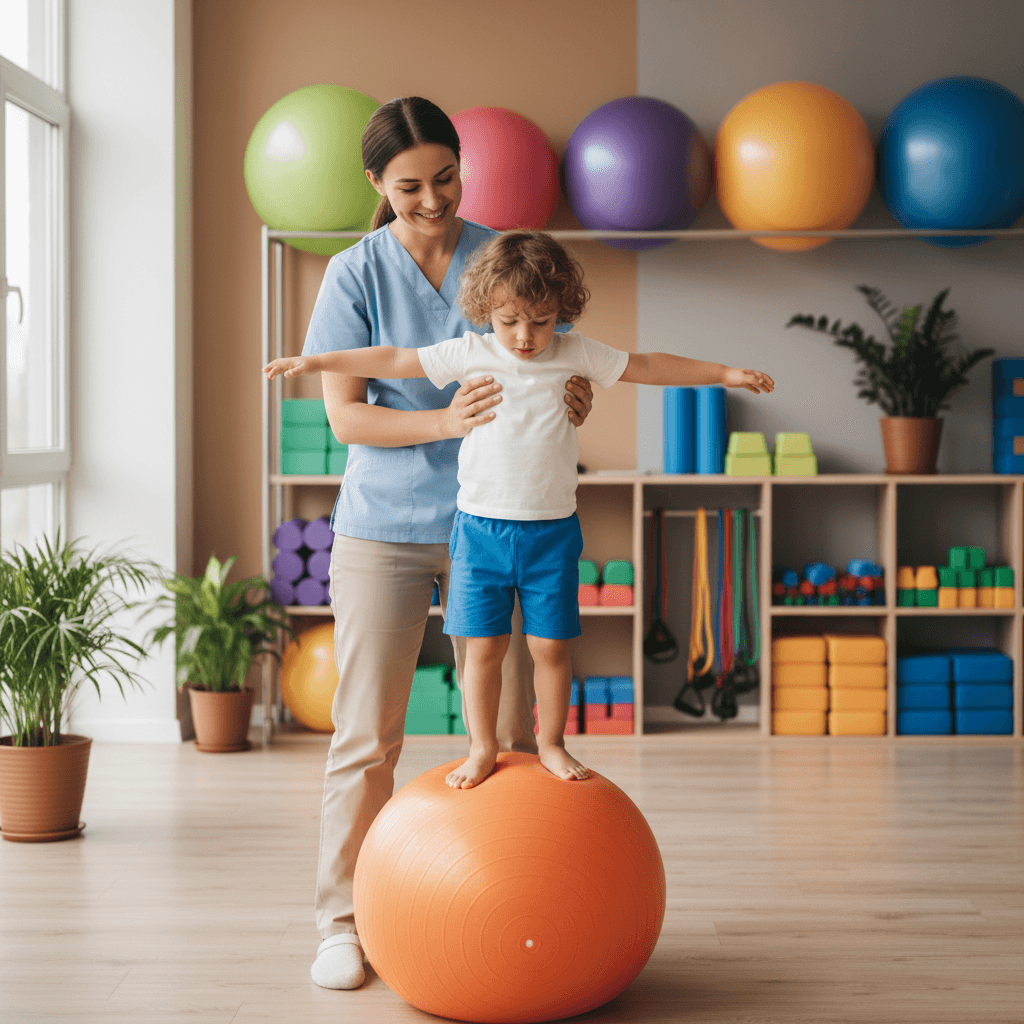 Pediatric physical therapy session